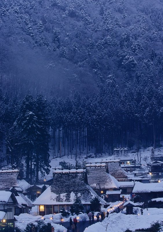 美山かやぶきの里-雪景色
